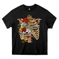 Black Kinda Emotionless Kinda Emotional Skeleton Heavy Core Tee - RanaPortraitStore