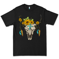 Black bull skull western Premium Tee - BarkalooDesign