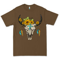 Cacao bull skull western Premium Tee - BarkalooDesign
