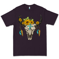 Plum bull skull western Premium Tee - BarkalooDesign