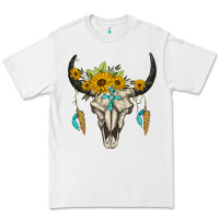 White bull skull western Premium Tee - BarkalooDesign