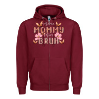Burgundy mama mommy mom bruh Zipper Hoodie - MaliasSmallBusiness