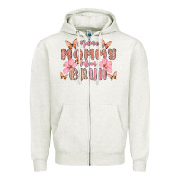 Oatmeal Heather mama mommy mom bruh Zipper Hoodie - MaliasSmallBusiness