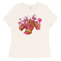 Bone valentines day afro girl sneakers Ladies Tee - RanaPortraitStore
