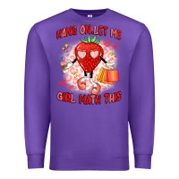 Purple hang on,let me girl math this Premium Sweatshirt - Artiststas
