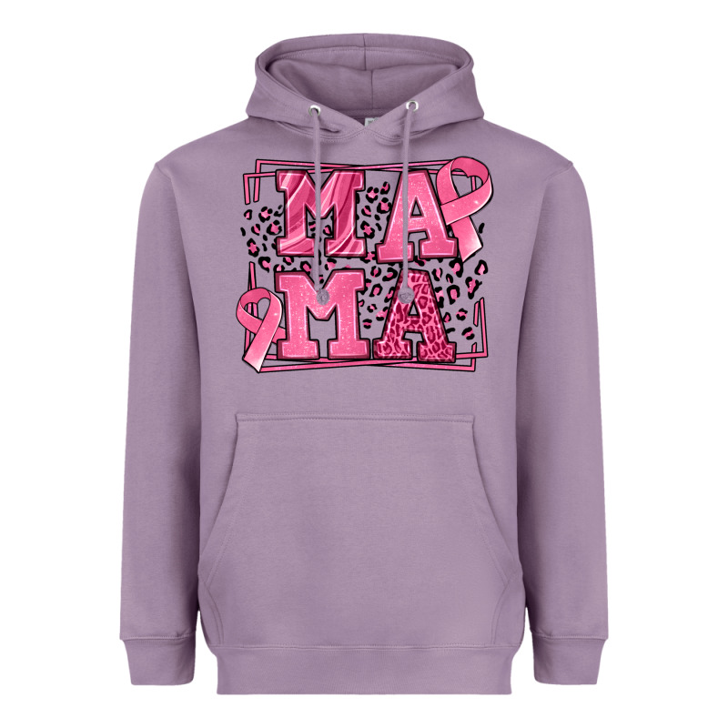 Breast Cancer Awareness Mama Heavyweight Hoodie by LillyAllenDesigns | Teevron