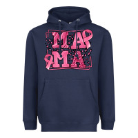Navy Breast Cancer Awareness mama Heavyweight Hoodie - LillyAllenDesigns