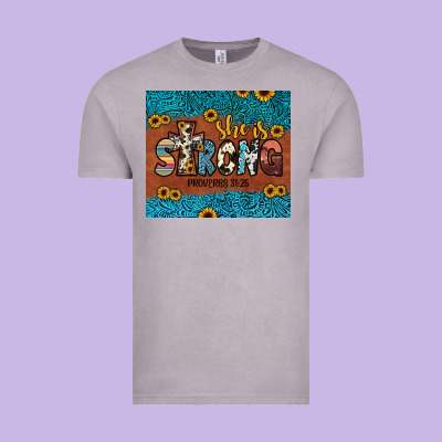 She Is Strong Vintage Tee Designed By Jahusdesignshop