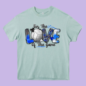 For The Love Of The Game Volleyball Heavy Core Tee Designed By Zillion Design Studio