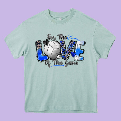 For The Love Of The Game Volleyball Heavy Core Tee Designed By Zillion Design Studio