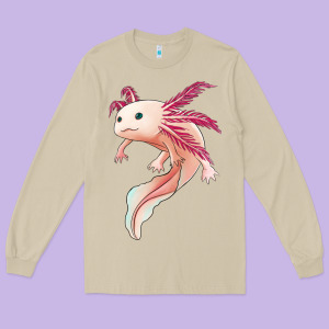 Axolotl Long Sleeve Tee Designed By Jasminsmagicworld