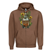 Chestnut western whiskey bottle Zipper Hoodie - NancyCooperArtShop