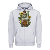 Western Whiskey Bottle Zipper Hoodie | Teevron