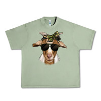 Oil Green camouflage bandana goat Urban Heavy Tee - Jasminsmagicworld