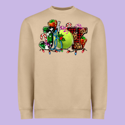 Joy And Tennis Christmas Heavyweight Sweatshirt Designed By Adodesignshop