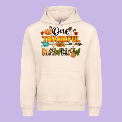 One Thankful Mawmaw Urban Hoodie Designed By Cowgirlartshop
