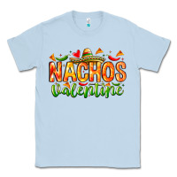Dusty Blue Nachos Valentine Classic Tee - CowhideDigitalArt