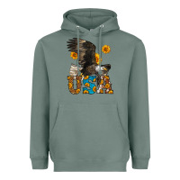 Sage Western Usa Eagle 4th of July Heavyweight Hoodie - LillyAllenDesigns
