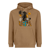 Toasted Coconut Western Usa Eagle 4th of July Heavyweight Hoodie - LillyAllenDesigns