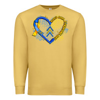 Antique Gold world down syndrome day heart Premium Sweatshirt - Artiststas