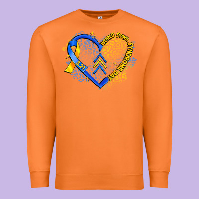 World Down Syndrome Day Heart Premium Sweatshirt Designed By Artiststas