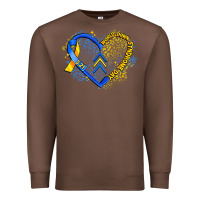 Chestnut world down syndrome day heart Premium Sweatshirt - Artiststas
