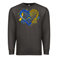 Smoke world down syndrome day heart Premium Sweatshirt - Artiststas