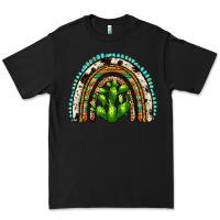 Black western cactus rainbow Premium Tee - Zillion Design Studio