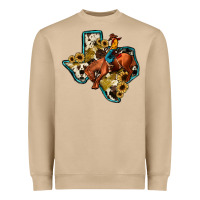Mushroom rodeo sunflower texas map Heavyweight Sweatshirt - JahusDesignShop