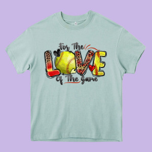 For The Love Of The Game Softball Heavy Core Tee Designed By Zillion Design Studio