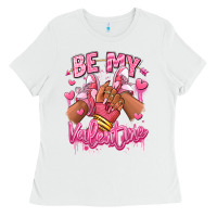 White be my valentine afro girl sneakers Ladies Tee - RanaPortraitStore