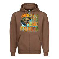 Chestnut youre lucky im here i could have gone fishing Zipper Hoodie - NancyCooperArtShop