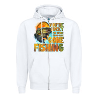 White youre lucky im here i could have gone fishing Zipper Hoodie - NancyCooperArtShop