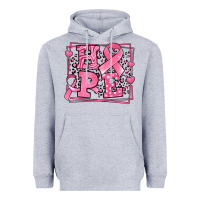 Heather Grey Western Hope Breast Cancer Awareness Ribbon Heavyweight Hoodie - LillyAllenDesigns