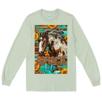 Matcha Western Ranch Life Mustang Horse Long Sleeve Tee - LillyAllenDesigns