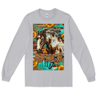 Moon Dust Western Ranch Life Mustang Horse Long Sleeve Tee - LillyAllenDesigns