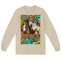 Mushroom Western Ranch Life Mustang Horse Long Sleeve Tee - LillyAllenDesigns
