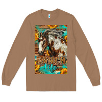 Toasted Coconut Western Ranch Life Mustang Horse Long Sleeve Tee - LillyAllenDesigns