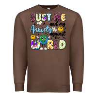 Chestnut just me and my anxiety against the world Premium Sweatshirt - Artiststas