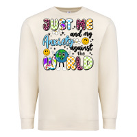 Sandshell just me and my anxiety against the world Premium Sweatshirt - Artiststas