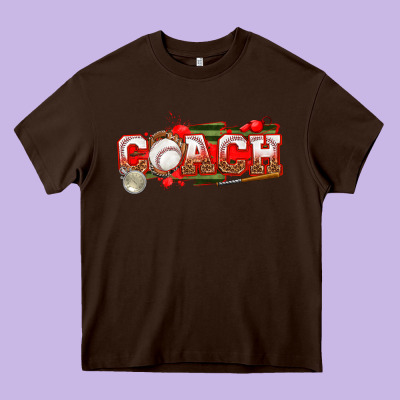 Baseball Coach Heavy Core Tee Designed By Texasbilliewilder