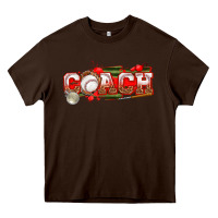 Chocolate Brown baseball coach Heavy Core Tee - texasbilliewilder