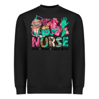 Black nurse coffee scrubs rubber gloves Heavyweight Sweatshirt - Jasminsmagicworld