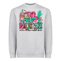 Heather Grey nurse coffee scrubs rubber gloves Heavyweight Sweatshirt - Jasminsmagicworld