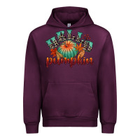 Mauve Wine hello pumpkin Urban Hoodie - CowGirlArtShop