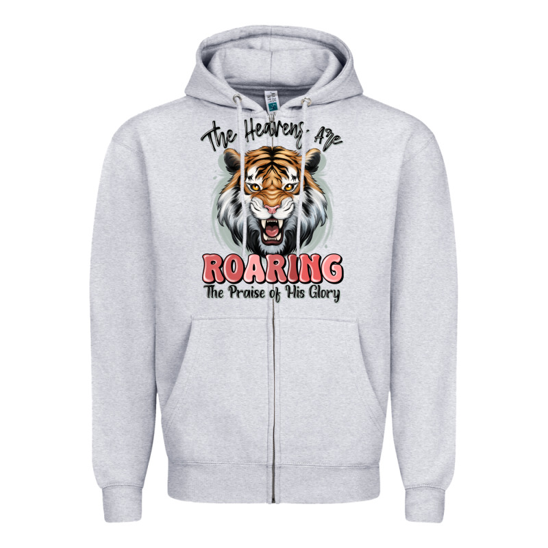 The Heavens Are Roaring Tiger Zipper Hoodie by MaliasSmallBusiness | Teevron
