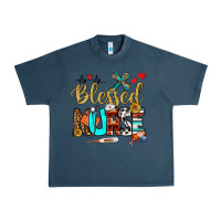 Midnight Navy blessed nurse Urban Heavy Tee - BundleAndBundleShop