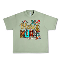 Oil Green blessed nurse Urban Heavy Tee - BundleAndBundleShop