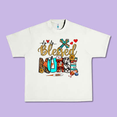 Blessed Nurse Urban Heavy Tee Designed By Bundleandbundleshop