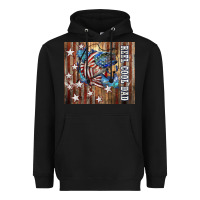 Black Western Reel Cool Dad American Flag Bass Heavyweight Hoodie - LillyAllenDesigns